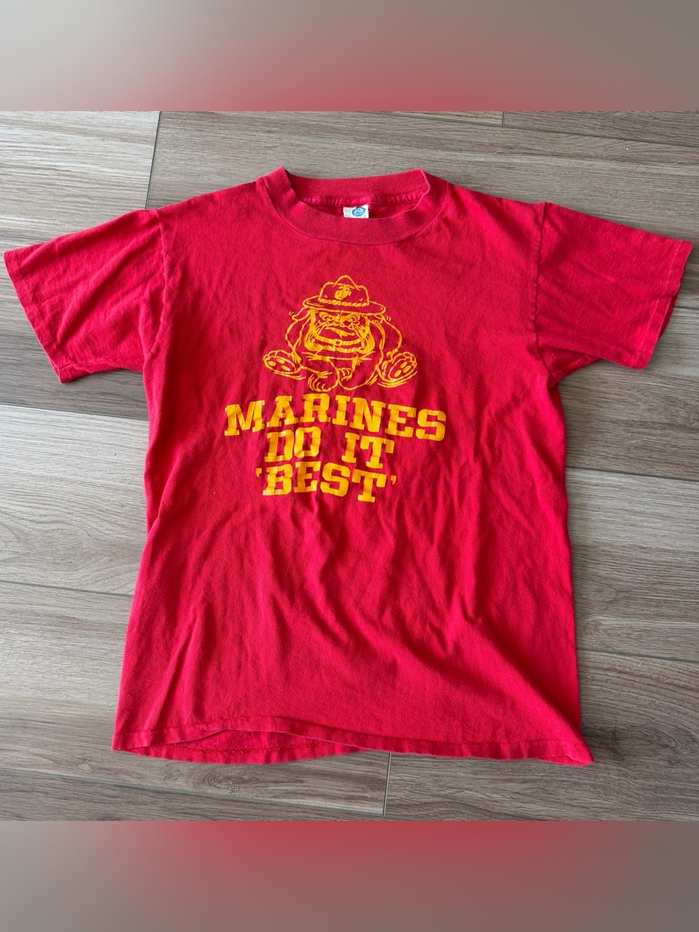 Vintage 1980’s U.S. Marines “Do It Best” Red T Shirt